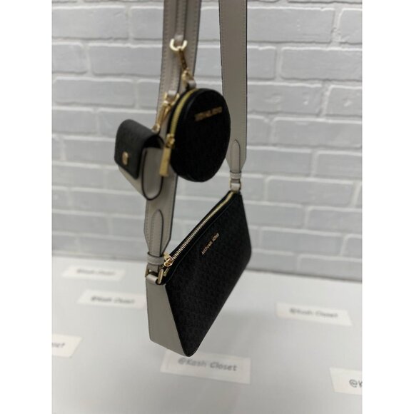 Michael Kors crossbody tech attached bag JST coin purse airpod case black multi - Picture 7 of 9